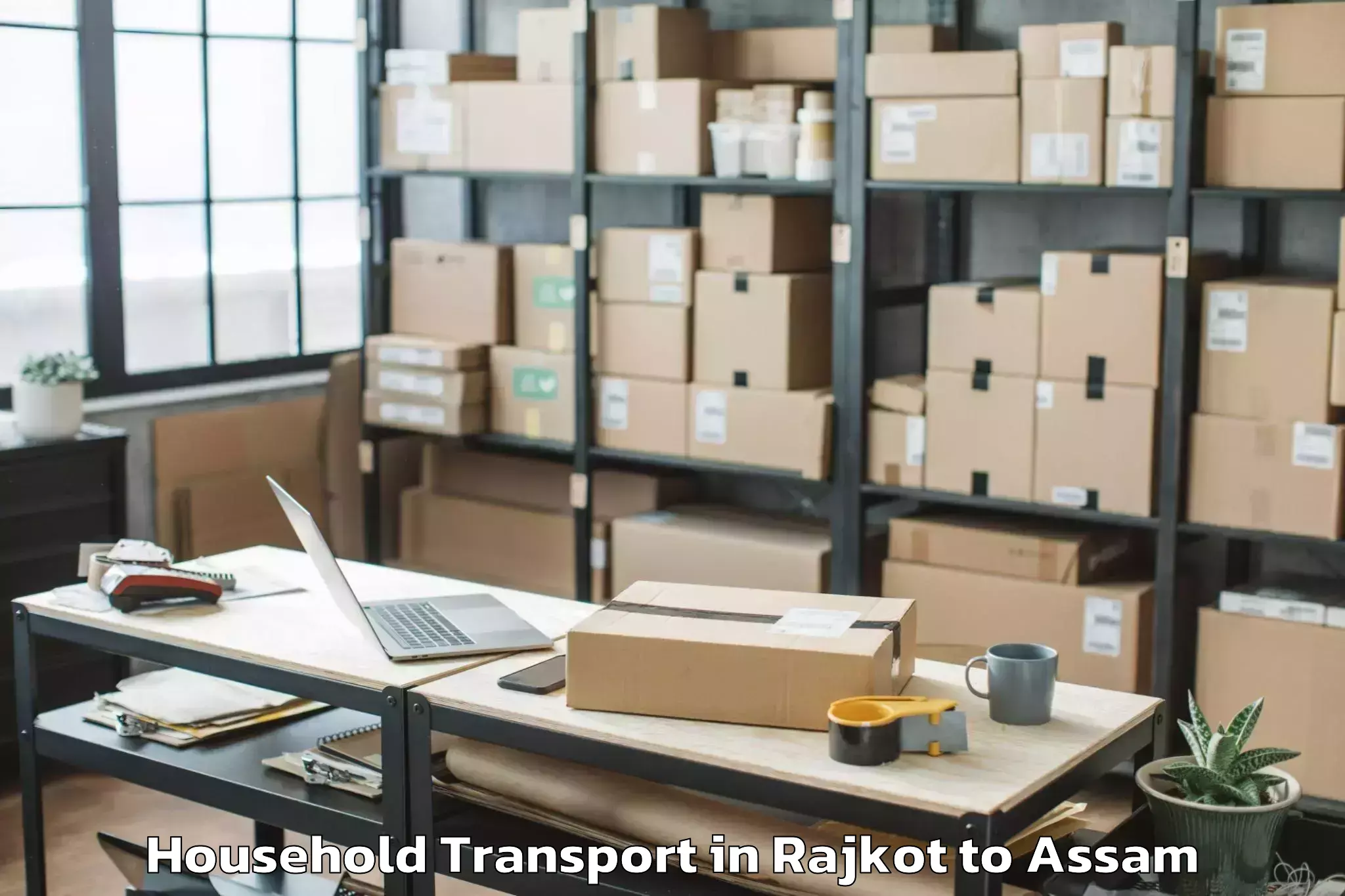 Book Rajkot to Bengtol Household Transport Online